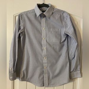 Boy’s Cherokee Brand Blue Plaid Long Sleeve Dress Shirt 12-14